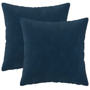 vidaXL Cushion with Pillow HEERLEN 2 pcs Blue Microfiber Fleece