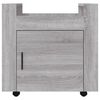 vidaXL Desk Trolley Grey Sonoma 60x45x60 cm Engineered Wood