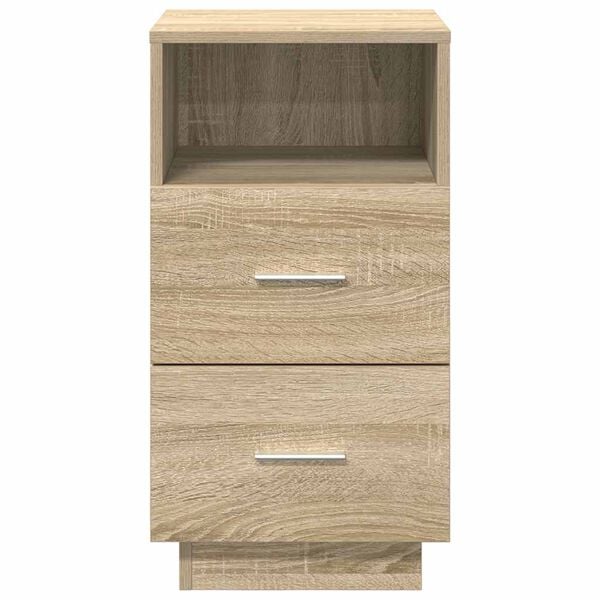 vidaXL Bedside Cabinet with 2 Drawers Sonoma Oak 36x36x68 cm