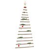 vidaXL Hanging Christmas Tree with Top Star 100x210 cm Natural Branch