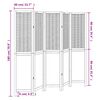 vidaXL Room Divider 5 Panels White Solid Wood Paulownia