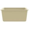 vidaXL Granite Kitchen Sink Single Basin Beige
