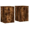 vidaXL Plant Stands 2 pcs Smoked Oak 20x20x30 cm Engineered Wood