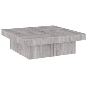 vidaXL Coffee Table Grey Sonoma 90x90x28 cm Engineered Wood