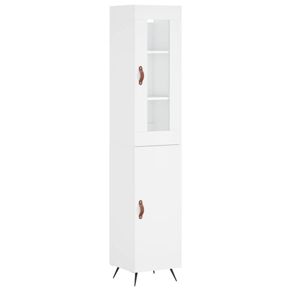 vidaXL Highboard White 34.5x34x180 cm Engineered Wood