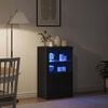 vidaXL Side Cabinet Black oak 60.5 x 37 x 100 cm Engineered Wood