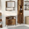 vidaXL Bathroom Furniture Set with Shelf 2 pcs Brown Engineered wood