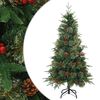 vidaXL Artificial Hinged Christmas Tree Green 120 cm PVC, PE and Steel