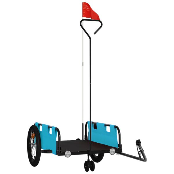 vidaXL Bike Trailer Blue Oxford Fabric and Iron