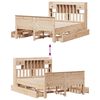 vidaXL Bookcase Bed without Mattress 160x200 cm Solid Wood Pine