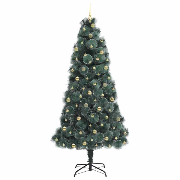 vidaXL Artificial Pre-lit Christmas Tree with Ball Set Green 240 cm