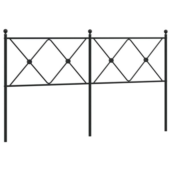 vidaXL Metal Headboard Black 150cm