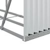 vidaXL Log Holder Silver 180x45x100 cm Galvanised Steel