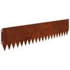 vidaXL Lawn Edging 10 pcs 103 x 25 cm Steel Rusty