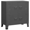 vidaXL Industrial Storage Chest Anthracite 75x40x80 cm Steel