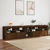 vidaXL Sideboard with LED Lights Brown Oak 283x37x67 cm