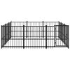 vidaXL Outdoor Dog Kennel Steel 8.47 m&sup2;