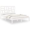 vidaXL Bed Frame without Mattress White Solid Wood 160x200 cm