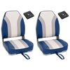 vidaXL 4 Piece Foldable Boat Seat Set High Backrest
