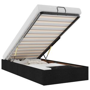 vidaXL Ottoman Bed Frame without Mattress Black Single Fabric