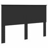 vidaXL Bed Frame with Headboard Black 150 x 200 cm Solid Pine Wood