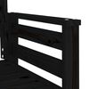 vidaXL Garden Bench with Table 2-Seater Black Solid Wood Pine