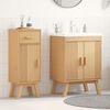 vidaXL Bathroom Furniture Set with Drawer 2 pcs Brown Solid Pine wood