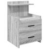 vidaXL Bedside Cabinets 2 pcs with 2 Drawers Grey Sonoma 40x36.5x62 cm