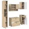vidaXL Bathroom Furniture Set with Drawer with Shelf 5 pcs Sonoma Oak