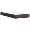 vidaXL Box Spring Bed with Mattress Dark Brown 90x200 cm Fabric