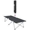 vidaXL Folding Camping Bed Folding 2 pcs Black 194 x 62.5 x 42.5 cm