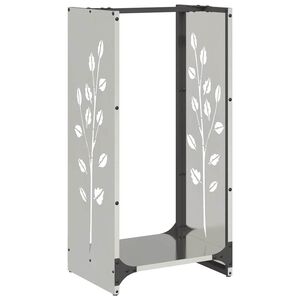 vidaXL Firewood Rack 40x30x80 cm Stainless Steel