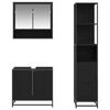 vidaXL Bathroom Furniture Set 3 pcs Black Oak Engineered Wood