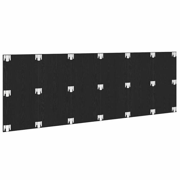 vidaXL Bed Headboard Black Oak 240 x 1.5 x 80.5 cm Engineered Wood