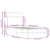 vidaXL Bed Frame Without Mattress 80x200 cm Smoked Oak Engineered Wood