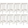 vidaXL 9 Piece Garden Bar Set White Solid Wood Pine