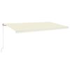 vidaXL Manual Retractable Awning 600x350 cm Cream