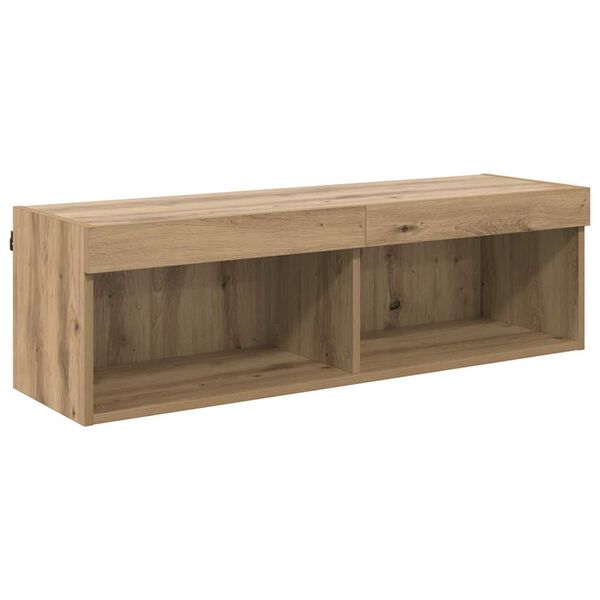 vidaXL TV Wall Cabinet Panama Artisan Oak 100 x 30 x 30 cm