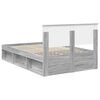 vidaXL Bed Frame Grey Sonoma 120 x 200 cm Solid Pine Wood