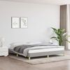 vidaXL Bed Frame without Mattress Light Grey 180x200cm Super King Fabric