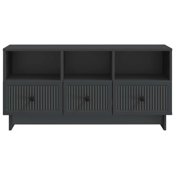 vidaXL TV Cabinet with Drawer Black 102 x 34.5 x 50 cm Engineered Wood