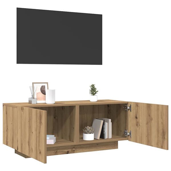 vidaXL TV Cabinet Artisan Oak 100x35x40 cm Engineered Wood