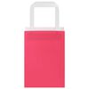 vidaXL Paper Bags 250 pcs with Handles Pink 15x8x21 cm