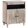 vidaXL Sideboard Bleached White 60 x 33 x 75 cm Solid Mango Wood