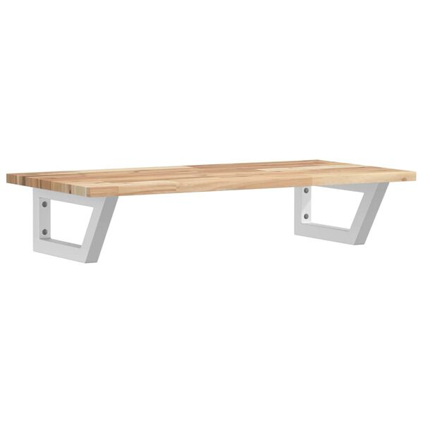 vidaXL Basin Shelf Wall Mounted Steel and Solid Wood Acacia