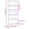 vidaXL Bookcase Artisian Oak 80x24x176 cm Engineered Wood