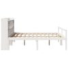 vidaXL Bookcase Bed without Mattress White 180x200 cm Super King Solid Wood Pine