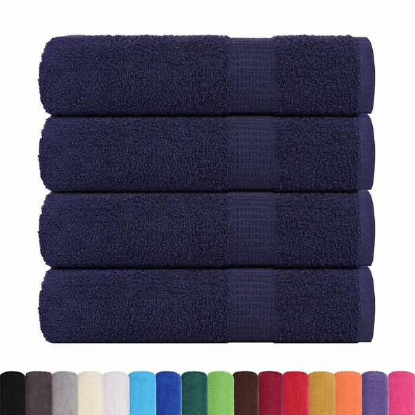 vidaXL Shower Towels "FROGN" 4 pcs Navy Blue 70x140 cm 360 gsm