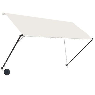 vidaXL Retractable Awning with LED 250x150 cm Cream