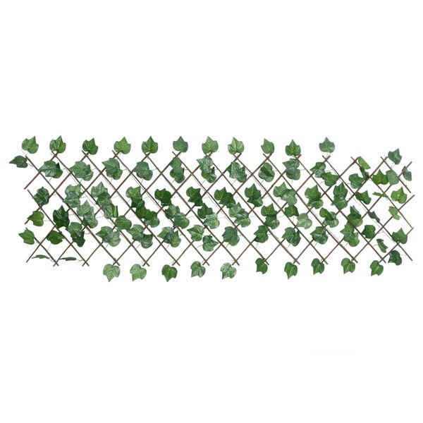 vidaXL Artificial Grape Leaf Trellis Expandable Green 190x60 cm